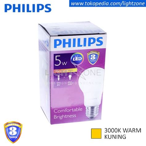 Jual Lampu Led Philips Kuning Warm White 5w 5 W Watt 5watt Kota