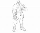 Sagat Fighter Street Characters Coloring Pages sketch template