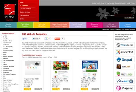 outstanding css galleries  web designers inspiration entheosweb
