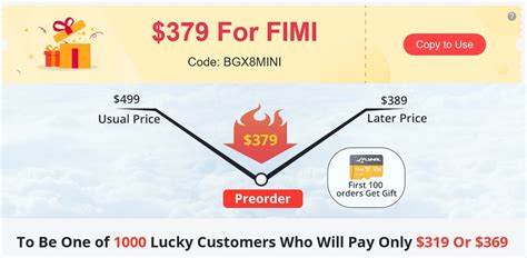 fimi  mini deal   discount coupon  quadcopter