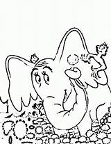 Horton Hears Hatches Seuss Colouring Sharry Coloringhome sketch template