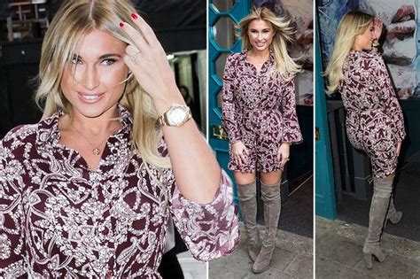 billie faiers stuns in sexy thigh high boots as she