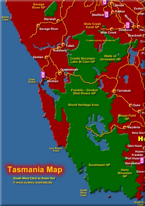 tasmania maps