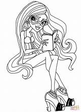 Monster High Ghoulia Coloring Doll Pages Printable Manga Cartoon sketch template