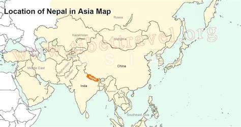 nepal located  map nepal map  asia  world