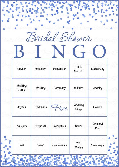 bridal shower bingo cards printable   printable templates