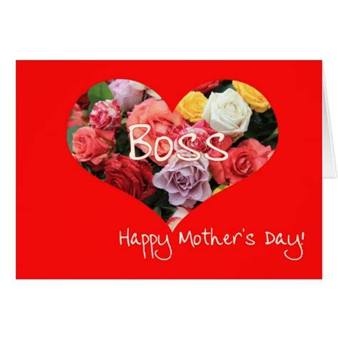 boss happy mother s day rose card zazzle