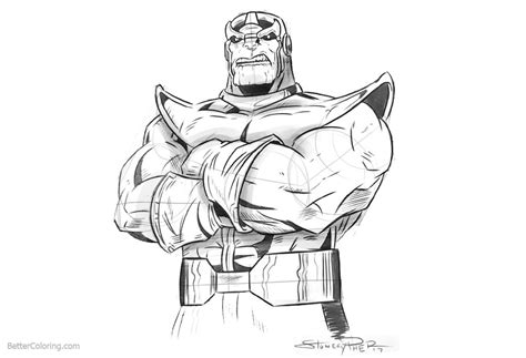 thanos  avengers infinity war coloring pages  andrew stonecypher