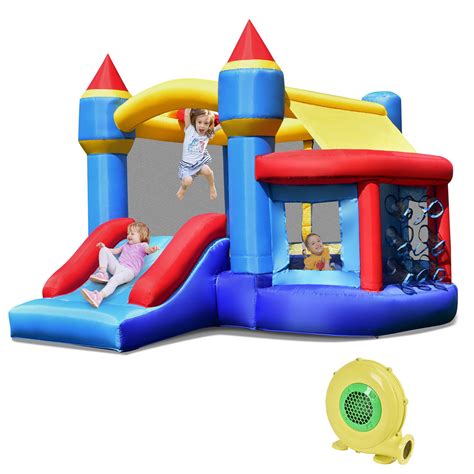 costway inflatable bounce house castle  bouncer shooting net