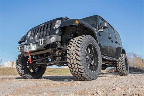 rough country hybrid stubby front winch bumper    jeep wrangler jk quadratec