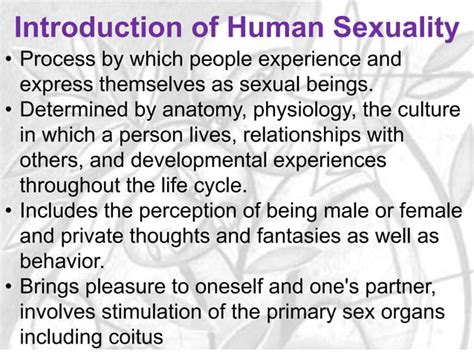 introduction to human sexuality