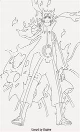Naruto Mode Bijuu Lineart Kurama Coloring Pages Deviantart Drawings Manga Template sketch template