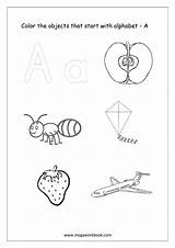Color Megaworkbook Alphabet Things Objects Start Coloring Worksheet Only sketch template