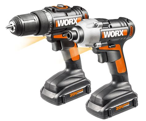 worx  volt drilldriver  impact driver combo kit expands diy project capabilities