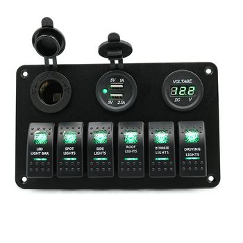 led light rocker switch control panel switch    panels automotivemarine switch panel