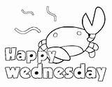 Wednesday Coloring Happy Coloringcrew Week Days sketch template