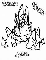 Coloring Pages Gigalith Pokemon Garchomp Getdrawings sketch template