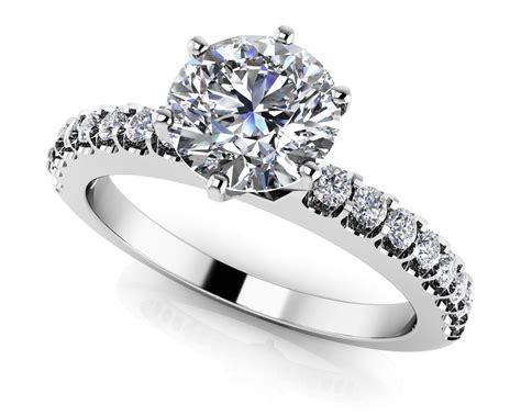 prong set side diamond engagement ring rocos jewelry bakersfield ca