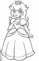 Coloring Mario Peach Pages Bros Princess Kids Popular sketch template