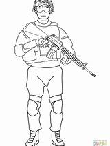 Army Guy Coloring Drawing Men Pages Getdrawings sketch template