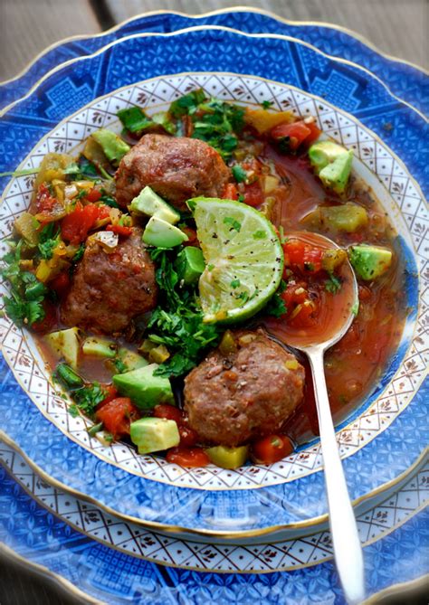 albondigas spicy mexican meatball soup chindeep