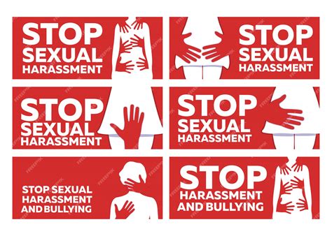 premium vector stop sexual harassment and bulling banner