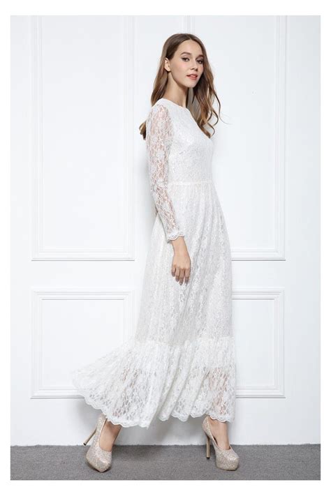lace long sleeve maxi dress 69 ck563