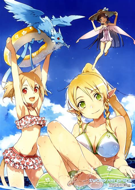 Abec Sword Art Online Leafa Pina Silica Yui Sword Art