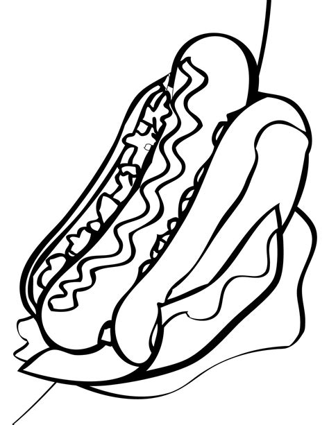 hot dog stand pages coloring pages