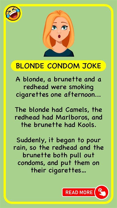 Funny Joke A Blonde A Brunette And A Redhead Were Smoking Cigarettes