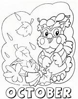 October Coloring Pages Printable Print Color Kids Getcolorings sketch template