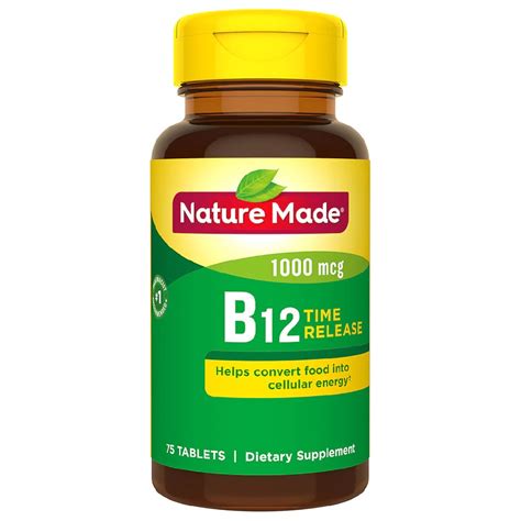 Nature Made B12 1000 Mcg Time Release 75 Tablets Shopee Philippines