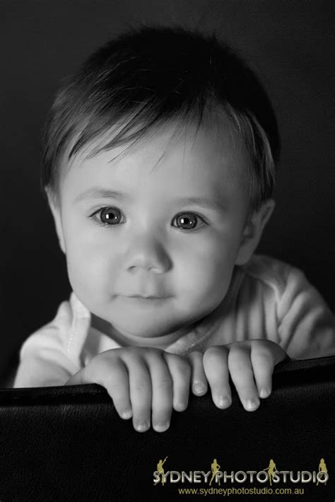 black  white photography baby