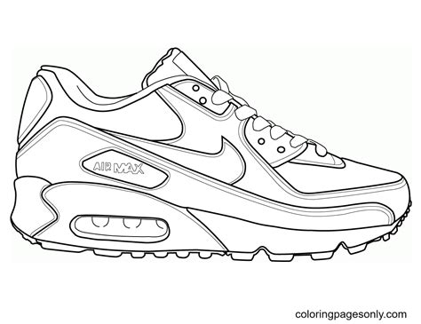 air max shoes coloring page  printable coloring pages