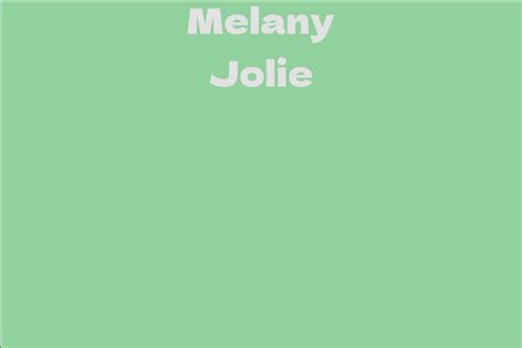 Melany Jolie Facts Bio Career Net Worth Aidwiki