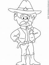 Sheriff Coloring Pages Badge Kids Color Printable Lightupyourbrain Characters Colouring Getcolorings Getdrawings sketch template