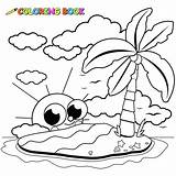 Island Tree Drawing Coconut Tropical Coloring Pages Palm Simple Drawings Getdrawings Beach Nature sketch template