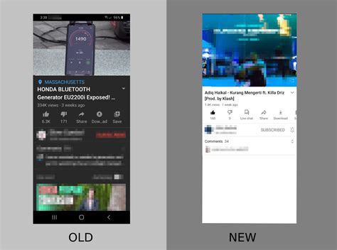 youtube  android   icons  mixed response