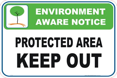 protected area sign national safety signs