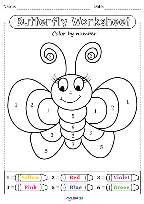 printable preschool butterfly worksheets