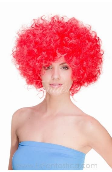 red afro wig