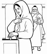 Widows Mite Widow Religiocando Obolo Vedova Parabole Testamento Xls Viuda Luke Disegni sketch template