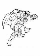 Coloring Pages Superhero Printable Superman Library Clipart sketch template