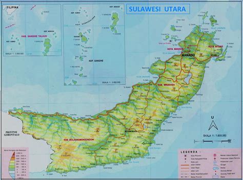 peta sulawesi utara geografi regional indonesia