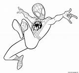 Miles Morales Coloring Man Spider Pages Printable Print Book sketch template