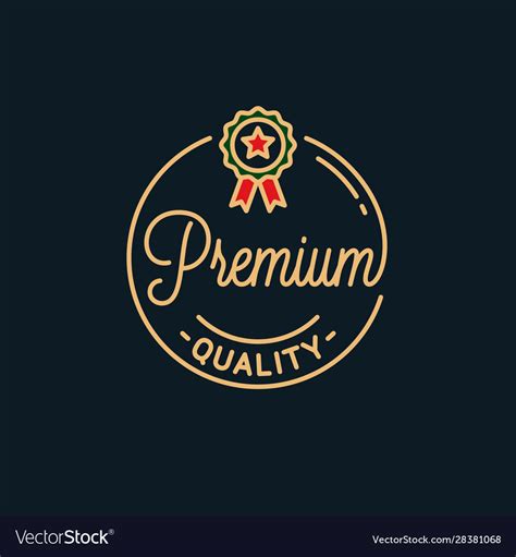 premium quality logo  linear  product vector image