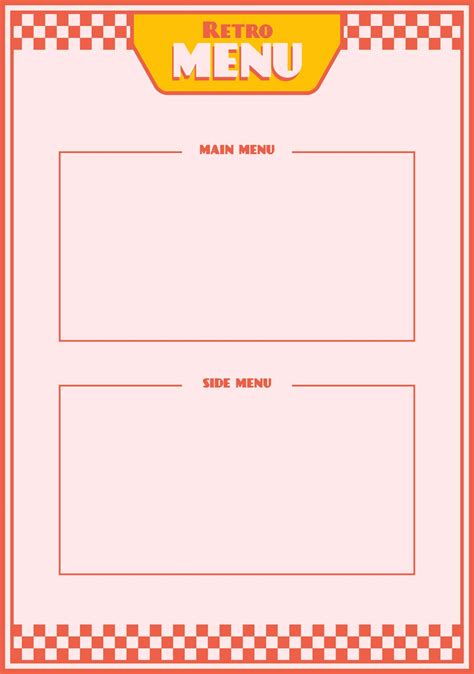 blank restaurant menus    printables printablee