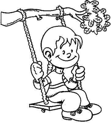 transmissionpress tree swing kids coloring pages
