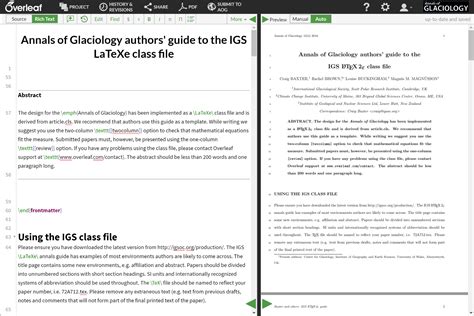 latex templates   journals   international glaciological