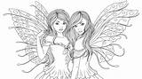 Fairy Coloring Pages Fairies Printable Beautiful Fairyland Wonder sketch template